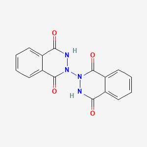 molecular formula C16H10N4O4 B14676239 1H,1'H-[2,2'-Biphthalazine]-1,1',4,4'(3H,3'H)-tetrone CAS No. 37749-50-1