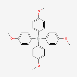 molecular formula C28H28O4Sn B14676259 Tetra(4-methoxyphenol)tin CAS No. 38178-34-6