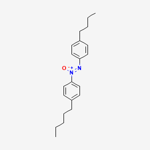 molecular formula C21H28N2O B14676286 1-Butyl-4-[(Z)-(4-pentylphenyl)-ONN-azoxy]benzene CAS No. 39222-46-3