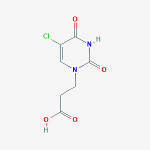 molecular formula C7H7ClN2O4 B1467633 3-(5-chloro-2,4-dioxo-3,4-dihydropyrimidin-1(2H)-yl)propanoic acid CAS No. 1447966-21-3