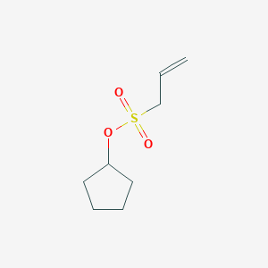 molecular formula C8H14O3S B14676333 Cyclopentyl prop-2-ene-1-sulfonate CAS No. 30408-86-7