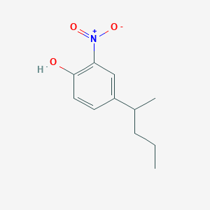 molecular formula C11H15NO3 B14676340 Phenol, 4-(1-methylbutyl)-2-nitro CAS No. 30397-00-3