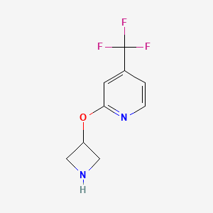 molecular formula C9H9F3N2O B1467644 2-(氮杂环丁-3-氧基)-4-(三氟甲基)吡啶 CAS No. 1428233-94-6