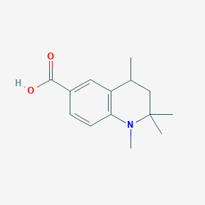 molecular formula C14H19NO2 B1467646 1,2,2,4-Tetramethyl-1,2,3,4-tetrahydroquinoline-6-carboxylic acid CAS No. 1432089-05-8