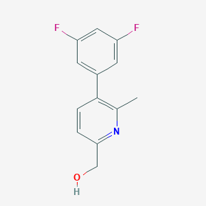 molecular formula C13H11F2NO B1467649 [5-(3,5-Difluorophenyl)-6-methyl-2-pyridinyl]methanol CAS No. 1353506-02-1
