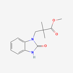 molecular formula C13H16N2O3 B1467651 Methyl 2,2-dimethyl-3-(2-oxo-2,3-dihydro-1H-benzimidazol-1-yl)propanoate CAS No. 1353502-36-9