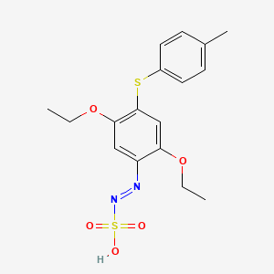 (E)-{2,5-Diethoxy-4-[(4-methylphenyl)sulfanyl]phenyl}diazene-1-sulfonic acid