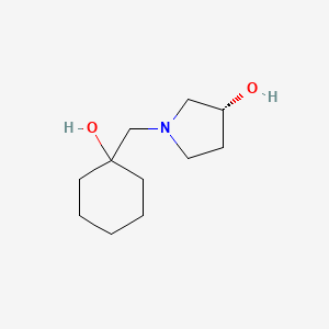 molecular formula C11H21NO2 B1467655 (3R)-1-[(1-hydroxycyclohexyl)methyl]pyrrolidin-3-ol CAS No. 1567893-34-8