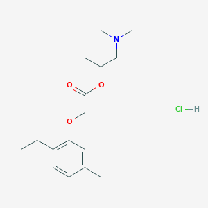 molecular formula C17H28ClNO3 B14676630 Acetic acid, (thymyloxy)-, 2-(dimethylamino)-1-methylethyl ester, hydrochloride CAS No. 32305-40-1