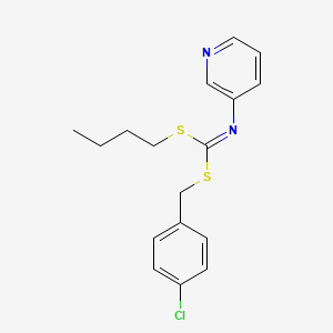 Butyl(4-chlorophenyl)methyl 3-pyridinylcarbonimidodithioate