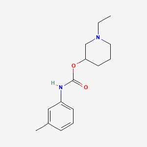 m-Methylcarbanilic acid, N-ethyl-3-piperidinyl ester