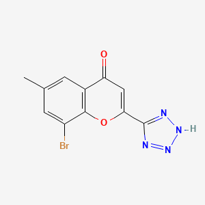 4H-1-Benzopyran-4-one, 8-bromo-6-methyl-2-(1H-tetrazol-5-yl)-