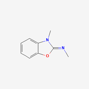 molecular formula C9H10N2O B14676785 3-Methyl-2-(methylimino)benzoxazoline CAS No. 34544-12-2