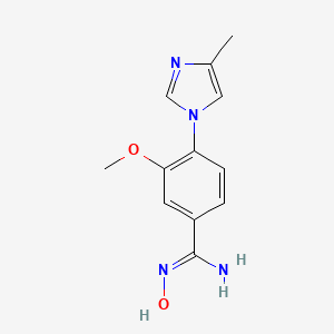 B1467682 N-Hydroxy-3-methoxy-4-(4-methyl-1H-imidazol-1-yl)benzenecarboximidamide CAS No. 1353499-71-4