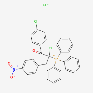 Phosphonium, (p,alpha-dichloro-alpha-(p-nitrobenzyl)phenacyl)triphenyl-, chloride