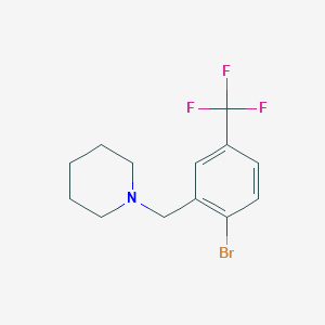 molecular formula C13H15BrF3N B1467696 1-[[2-溴-5-(三氟甲基)苯基]甲基]-哌啶 CAS No. 913296-73-8