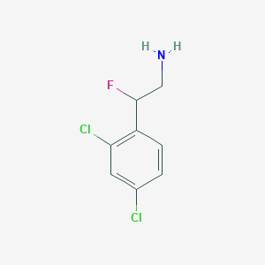 molecular formula C8H8Cl2FN B1467700 2-(2,4-二氯苯基)-2-氟乙胺 CAS No. 960111-88-0
