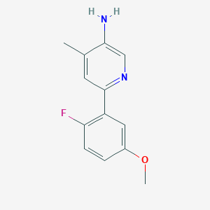 molecular formula C13H13FN2O B1467702 6-(2-Fluoro-5-methoxyphenyl)-4-methylpyridin-3-amine CAS No. 1119089-66-5