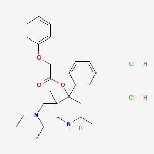 4-Piperidinol, 5-diethylaminomethyl-4-phenyl-1,2,5-trimethyl-, phenoxyacetate, dihydrochloride