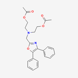 Ethanol, 2,2'-(((4,5-diphenyl-2-oxazolyl)methyl)imino)di-, diacetate (ester)