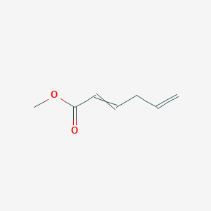 molecular formula C7H10O2 B14677086 2,5-Hexadienoic acid, methyl ester CAS No. 37616-27-6