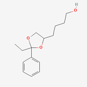 4-(2-Ethyl-2-phenyl-1,3-dioxolan-4-yl)butan-1-ol