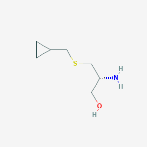 molecular formula C7H15NOS B1467715 R-2-Amino-3-cyclopropylmethylsulfanyl-propan-1-ol CAS No. 849093-82-9