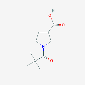 molecular formula C10H17NO3 B1467722 1-(2,2-Dimethylpropanoyl)pyrrolidine-3-carboxylic acid CAS No. 1341757-51-4