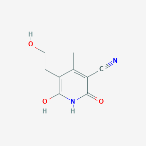 6-Hydroxy-5-(2-hydroxyethyl)-4-methyl-2-oxo-1,2-dihydropyridine-3-carbonitrile