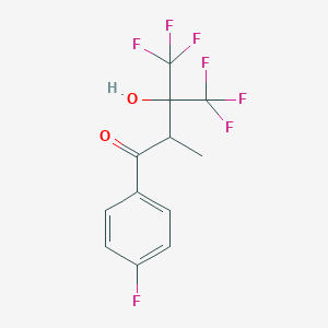 4,4,4-Trifluoro-1-(4-fluorophenyl)-3-hydroxy-2-methyl-3-(trifluoromethyl)butan-1-one