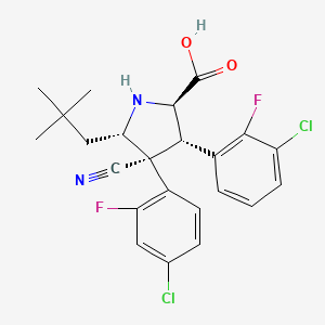 (2R,3S,4R,5S)-3-(3-chloro-2-fluorophenyl)-4-(4-chloro-2-fluorophenyl)-4-cyano-5-neopentylpyrrolidine-2-carboxylic acid