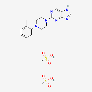 2-(4-(o-Tolyl)-1-piperazinyl)-9H-purine dimethanesulfonate