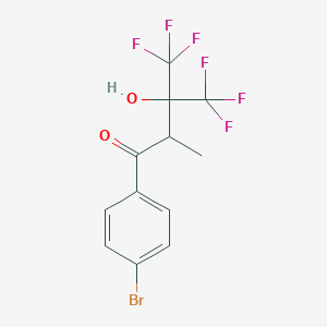 1-(4-Bromophenyl)-4,4,4-trifluoro-3-hydroxy-2-methyl-3-(trifluoromethyl)butan-1-one