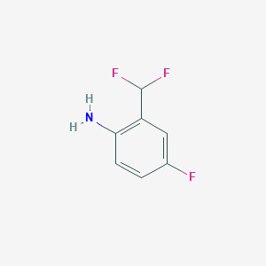molecular formula C7H6F3N B1467741 2-(Difluoromethyl)-4-fluoroaniline CAS No. 1221424-67-4
