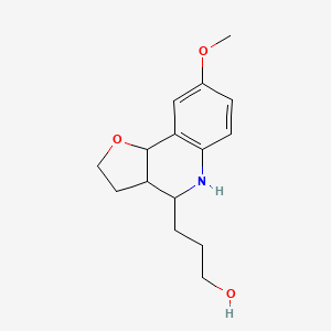 B1467744 3-[8-Methoxy-2,3,3a,4,5,9b-hexahydrofuro[3,2-c]quinolin-4-yl]-1-propanol CAS No. 910823-63-1