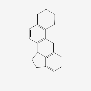 molecular formula C21H22 B14677461 6,7,8,9,10,12b-Hexahydro-3-methyl-cholanthrene CAS No. 35281-27-7