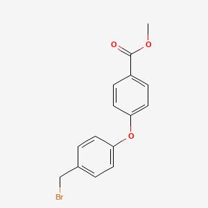 molecular formula C15H13BrO3 B1467749 4-(4-溴甲基苯氧基)苯甲酸甲酯 CAS No. 158770-95-7