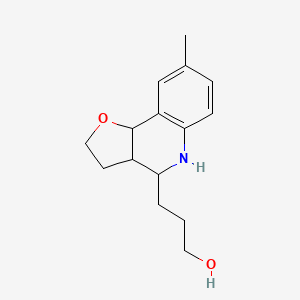B1467751 3-[8-Methyl-2,3,3a,4,5,9b-hexahydrofuro[3,2-c]quinolin-4-yl]-1-propanol CAS No. 566198-25-2