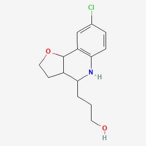 B1467752 3-[8-Chloro-2,3,3a,4,5,9b-hexahydrofuro[3,2-c]quinolin-4-yl]-1-propanol CAS No. 515814-21-8
