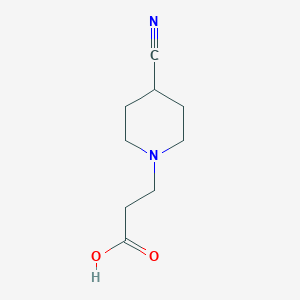 molecular formula C9H14N2O2 B1467756 3-(4-氰基哌啶-1-基)丙酸 CAS No. 1864093-33-3