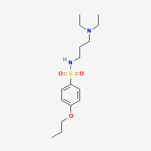 Benzenesulfonamide, N-(3-diethylaminopropyl)-p-propoxy-