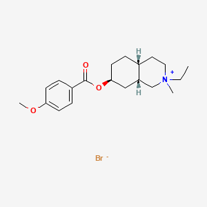 [(4aR,7S,8aR)-2-ethyl-2-methyl-3,4,4a,5,6,7,8,8a-octahydro-1H-isoquinolin-2-ium-7-yl] 4-methoxybenzoate;bromide