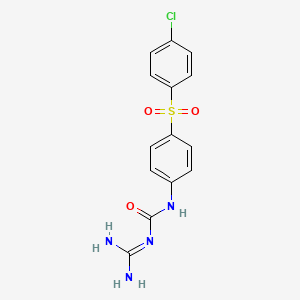 Guanidine, ((p-chlorophenyl)sulfonyl)phenylcarbamoyl-