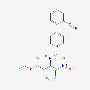 B146777 Ethyl-2-[[(2'-cyanobiphenyl-4-YL)methyl]amino]-3-nitrobenzoate CAS No. 136285-67-1