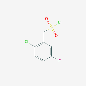 B1467773 (2-Chloro-5-fluorophenyl)methanesulfonyl chloride CAS No. 1308384-59-9