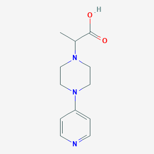 B1467774 2-[4-(Pyridin-4-yl)piperazin-1-yl]propanoic acid CAS No. 1270671-65-2