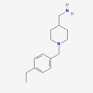B1467775 {1-[(4-Ethylphenyl)methyl]piperidin-4-yl}methanamine CAS No. 1275067-54-3