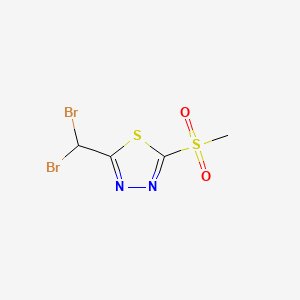 1,3,4-Thiadiazole, 2-(dibromomethyl)-5-(methylsulfonyl)-