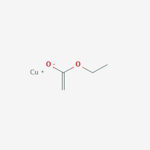 molecular formula C4H7CuO2 B14677802 Copper(1+) (ethoxycarbonyl)methanide CAS No. 35756-99-1