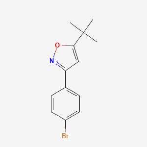 molecular formula C13H14BrNO B1467783 3-(4-Bromophenyl)-5-tert-butylisoxazole CAS No. 1056456-29-1